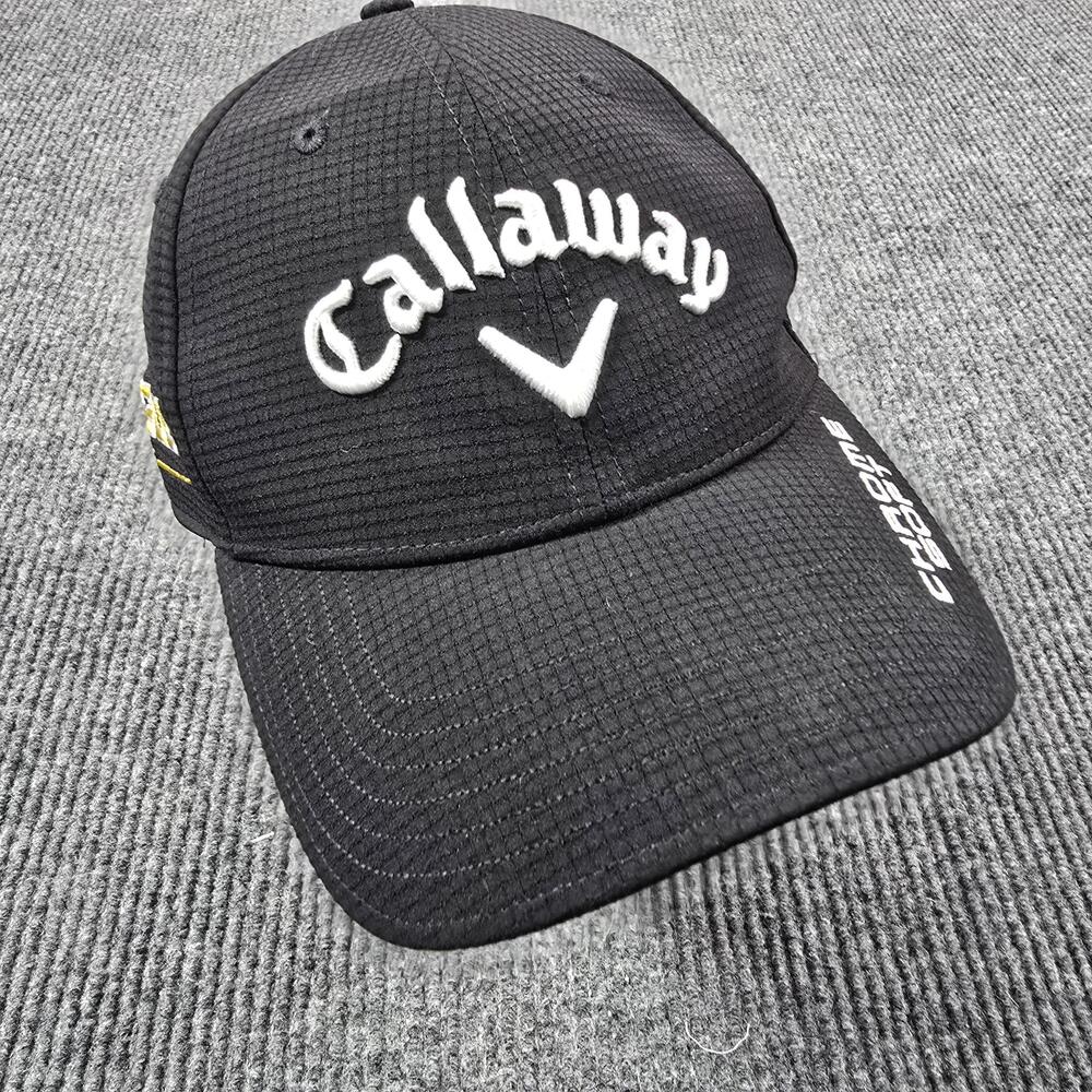 Callaway Hat Cap Strap Back Mens 58cm Black Chrome Soft Rogue ST Golf Apex Tour